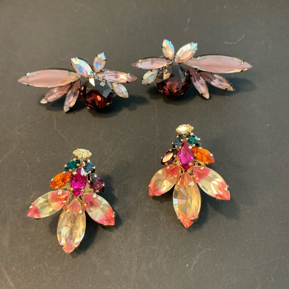 Jewel Earrings Set of Two Pair